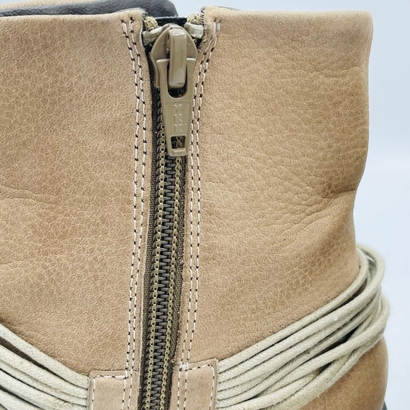 STEVE MADDEN ALL LEATHER ACCENT BOOTIES IN TAN - Picture 8 of 14